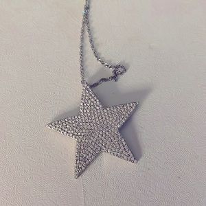 Sterling silver sparkling star necklace